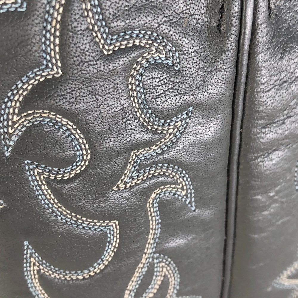 Tony Lama Grey Leather Cowboy Boots - Picture 3 of 8